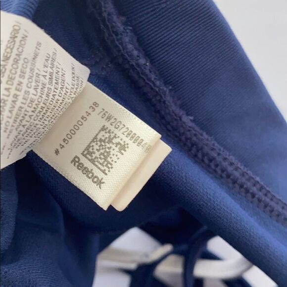 Reebok Women's Front Interest V-Neck Seamless Heather Blue/Grey Size XS - Picture 12 of 12